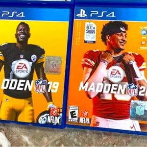 🏈 PS4 Madden NFL Football Game Lot~ 2 games: Madden NFL ‘19 & Madden NFL ‘20